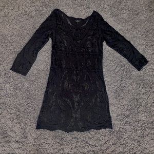 Express sheer lace dress size medium